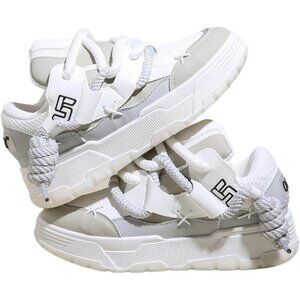 ⚡Women's Grey Thick Sole Walking Shoes Flat Platform Chunky Cute Sneakers